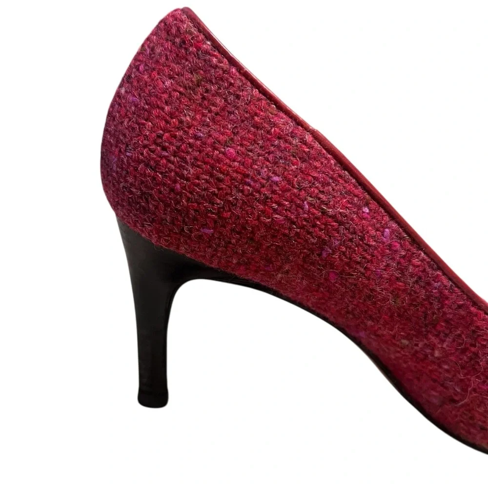 Kate Spade New YorkVintage Heels Pumps Square Toe Textured Red  Business‎ Casual